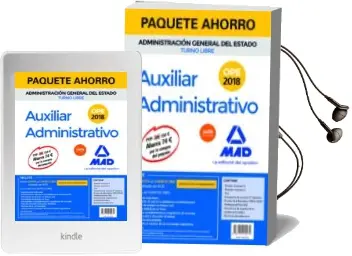 Descargar AudioLibro Compra Anticipada Paquete Ahorro Auxiliar Administrativo del Esta do. Incluye Temarios 1 y 2, Test; Ejercicios Psicotecnicos; Simulacros) de Varios Autores año 2018